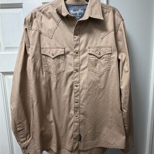 Wrangler Retro Premium Khaki Shirt